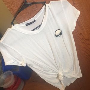 White shirt with alien head